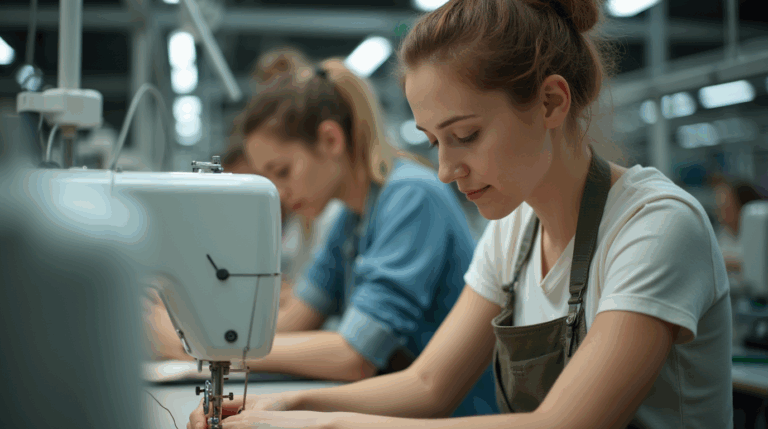 Célula de Produção na Indústria de Confecção de Roupas.O sistema de Célula de Produção na indústria com quantidde pequena de colaboradores.