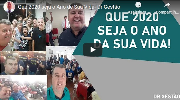 Que o ano que se inicia possa te dar muitas alegrias. 2020 é o ano de sua vida. Acredite nisso. Ótimos projetos para vc. Esqueça as coisas ruins, seja dez.